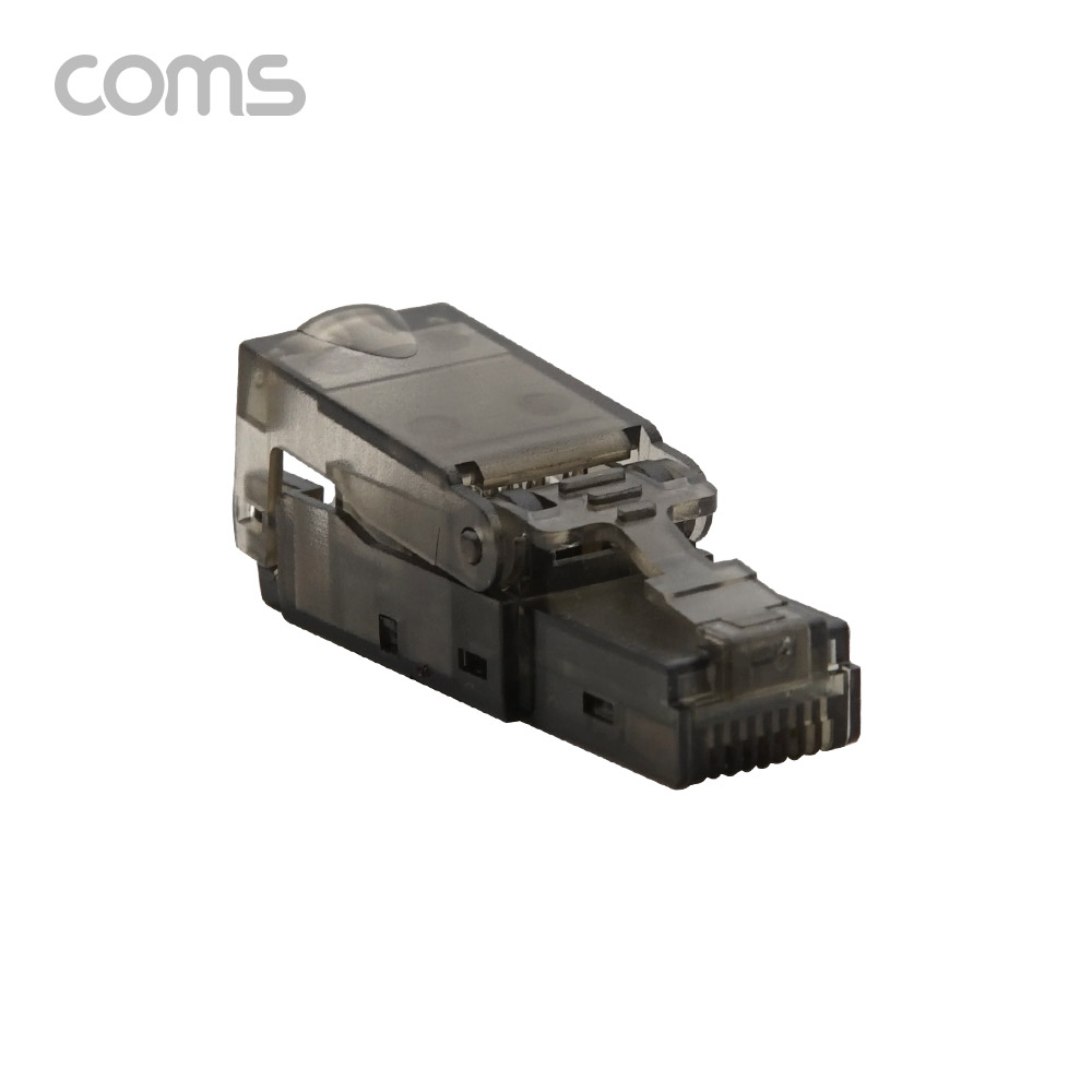 Coms RJ45 CAT.6A 모듈러 커넥터 / UTP / Tooless / 키스톤 잭 / 모듈러 잭 / Black