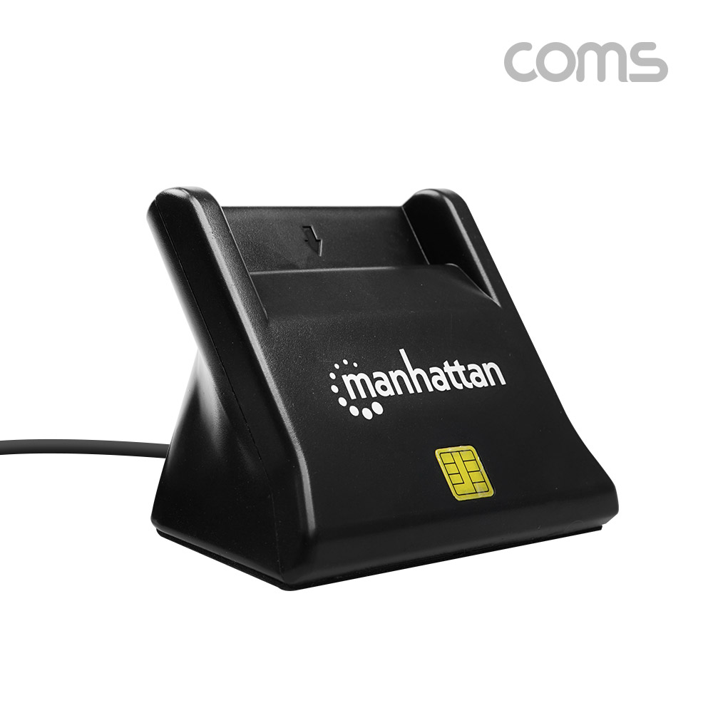 Coms Manhattan USB 2.0 스마트 카드(IC카드) 리더기 / ID 카드 / 탁상형