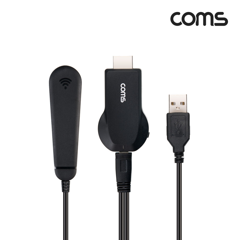 Coms 4K 스마트폰 무선 동글 / 미러링 / 휴대용 / Miracast / AirPlay / 3840x2160 30Hz 지원