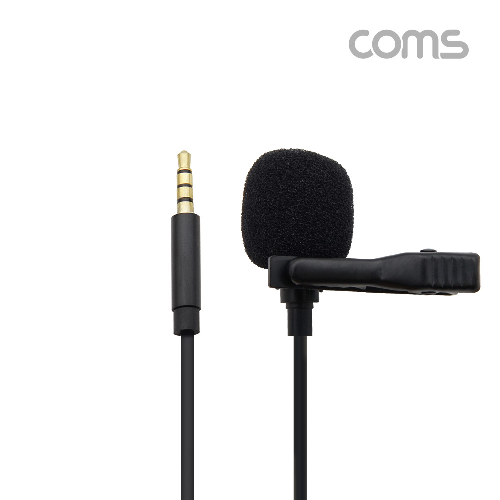  Coms AUX 4극 핀 마이크 3.5mm / 소형 마이크 / 클립형 / 케이블길이 1.5M
