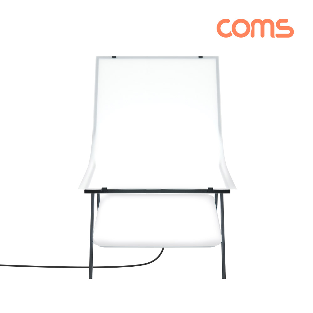 Coms 누끼 촬영 세트 / 사각 LED 조명&테이블 / 그림자 제거 / 접이식 / 미니 스튜디오 / 후보정 작업이 필요없는 제품 촬영 세트