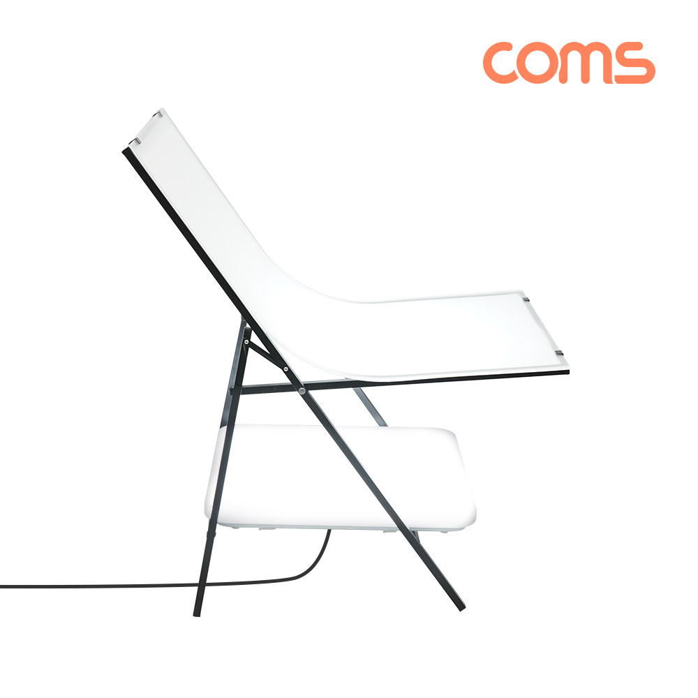 Coms 누끼 촬영 세트 / 사각 LED 조명&테이블 / 그림자 제거 / 접이식 / 미니 스튜디오 / 후보정 작업이 필요없는 제품 촬영 세트