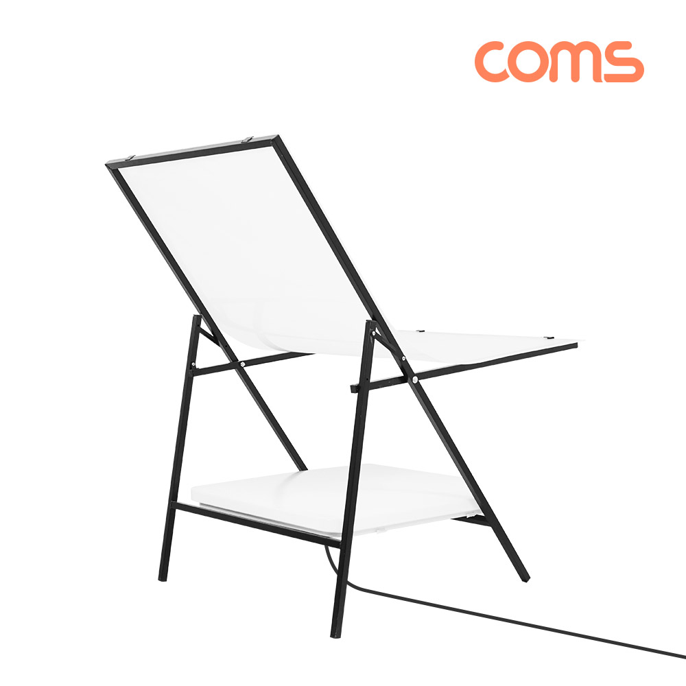 Coms 누끼 촬영 세트 / 사각 LED 조명&테이블 / 그림자 제거 / 접이식 / 미니 스튜디오 / 후보정 작업이 필요없는 제품 촬영 세트