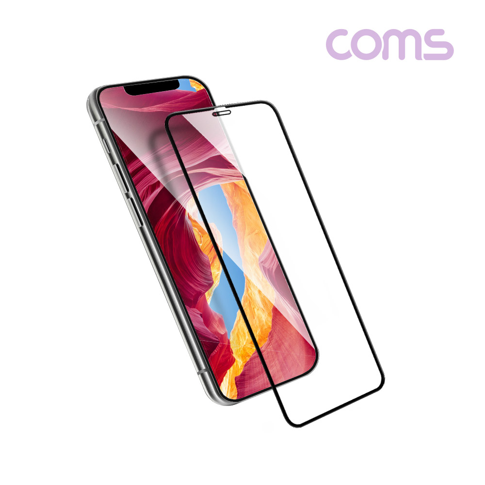 Coms 스마트폰 액정 보호 필름, iOS Phone 12 미니(Mini) / 블랙