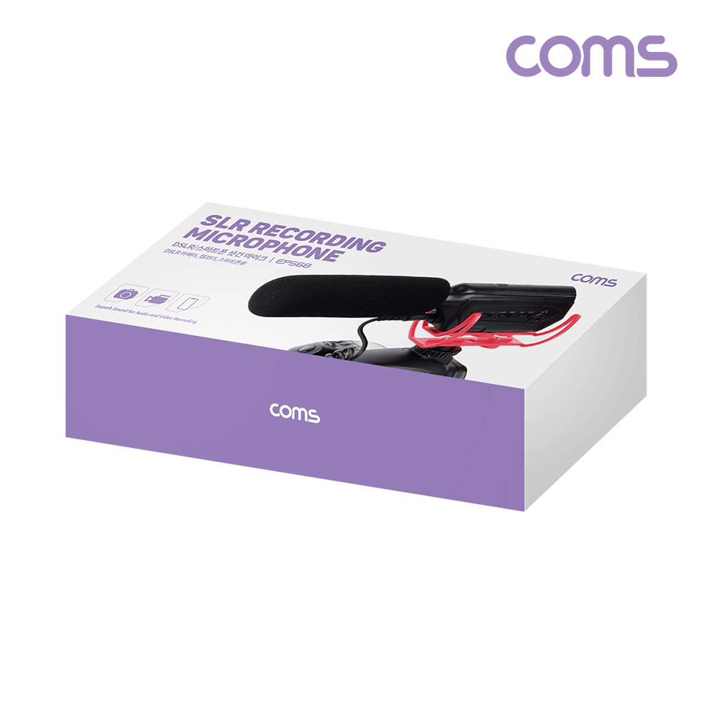 Coms 샷건 마이크 / DSLR / 미러리스 카메라 / 스마트폰 / 3.5mm