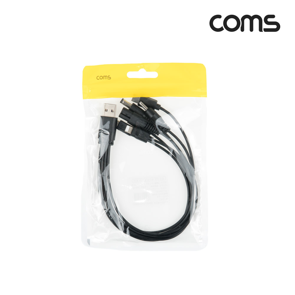 Coms USB 멀티 충전 케이블 (7 in 1) / 5V / 충전전용 / USB 3.1(Type C) / 8P / Micro 5P / Mini 5P / 면도기 8자 / DC 5.5(2.1) / DC3.5(1.3)