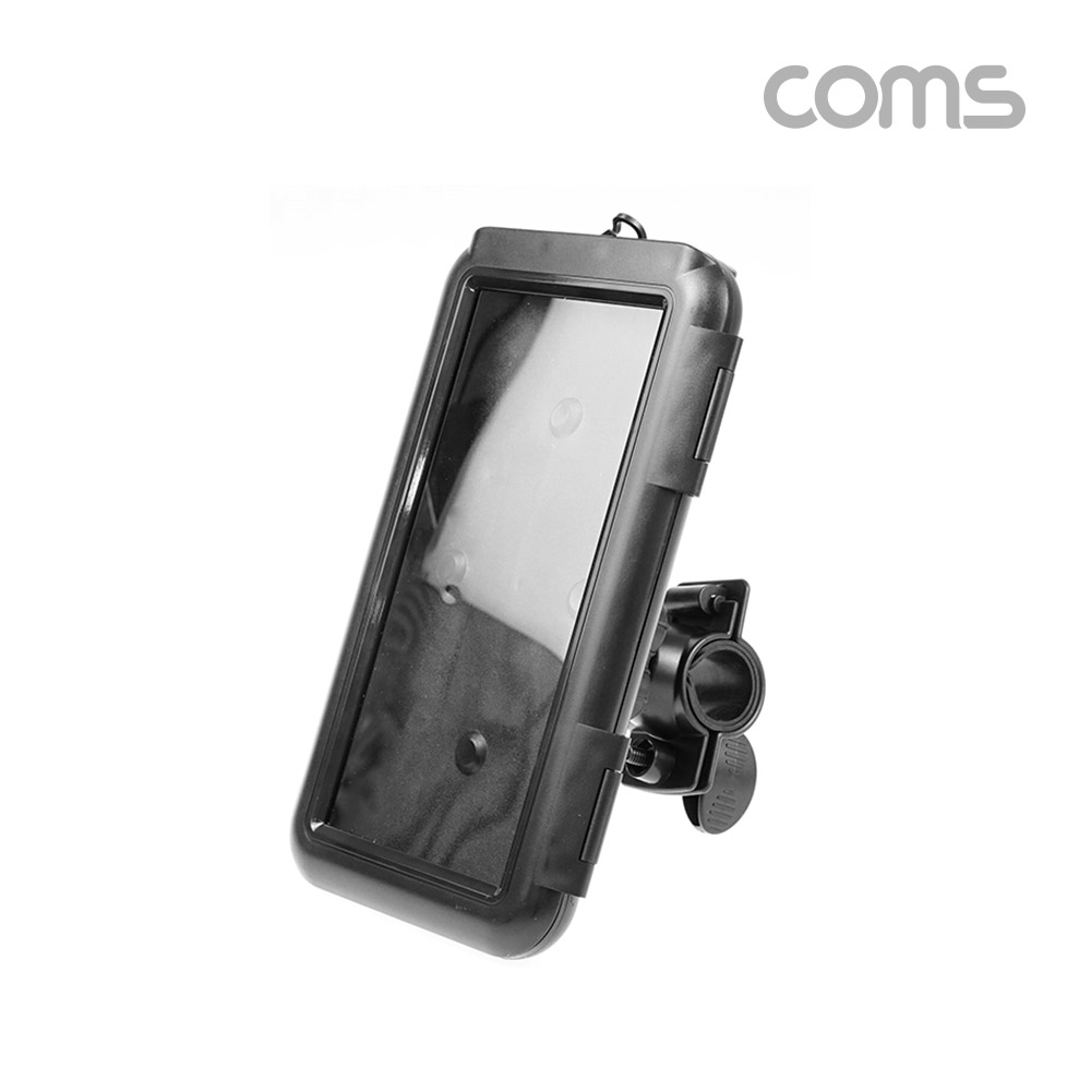Coms 자전거 스마트폰 거치대, 360도 회전, 레저, 방수 케이스, 휴대폰, 터치