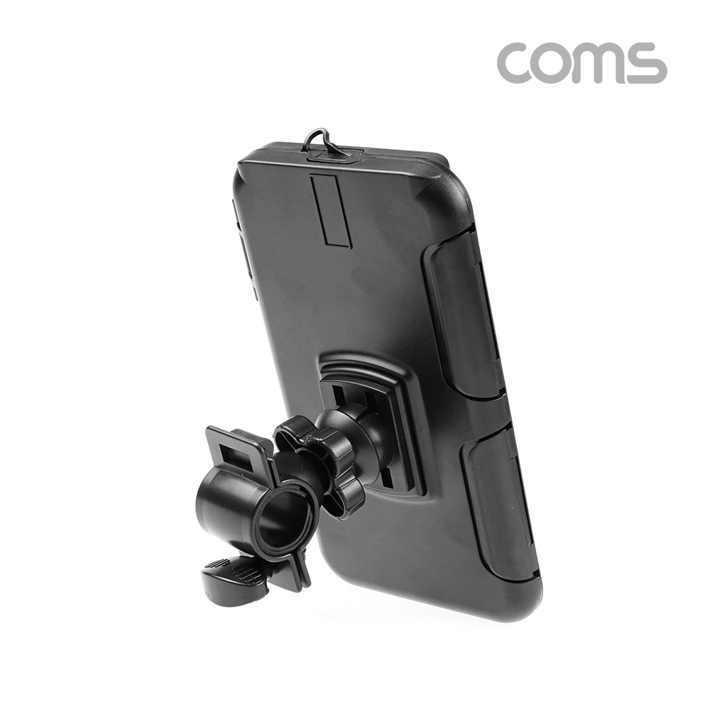 Coms 자전거 스마트폰 거치대, 360도 회전, 레저, 방수 케이스, 휴대폰, 터치