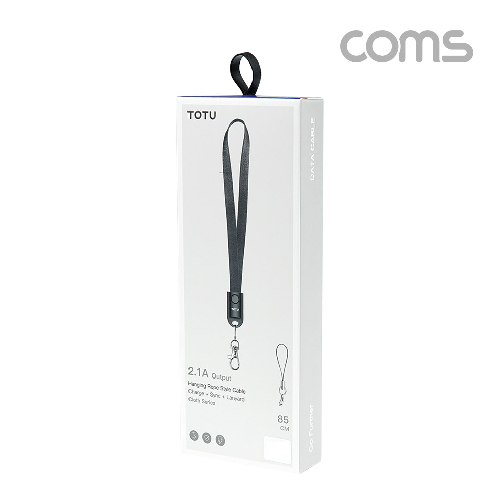 Coms USB 3.1 (Type C) 케이블 / 85cm / 충전 / 데이터 전송 / 넥스트랩 목걸이줄 / 2.1A