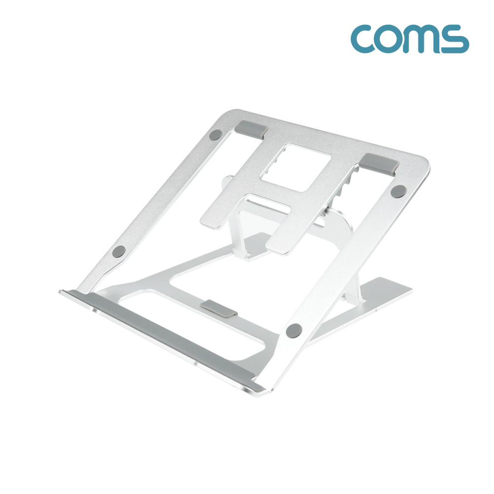 Coms 접이식 알루미늄 노트북 스탠드 / 거치대 / 다용도 / 5단 각도 조절 / 태블릿 필기(드로잉) 거치대