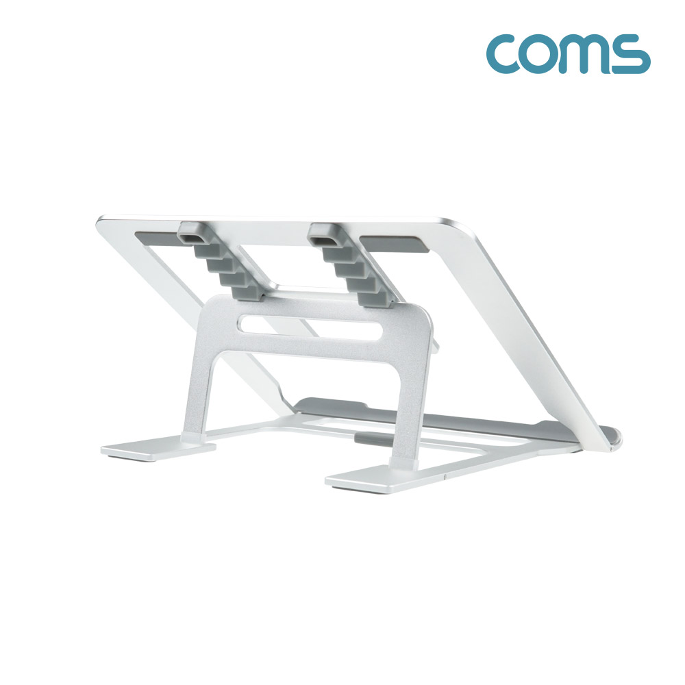 Coms 접이식 알루미늄 노트북 스탠드 / 거치대 / 다용도 / 5단 각도 조절 / 태블릿 필기(드로잉) 거치대