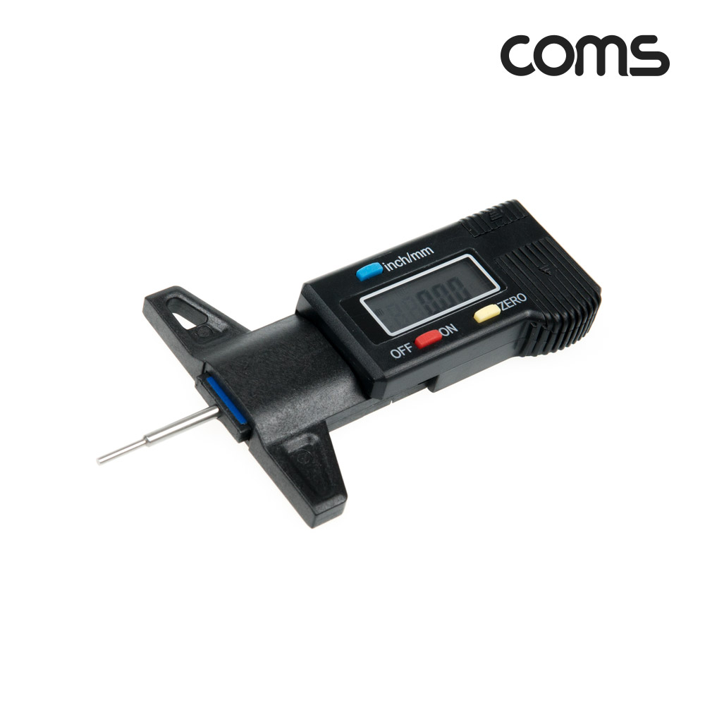 Coms 자동차 타이어 마모 측정기 / 테스터기 / 휴대용 / 깊이 게이지