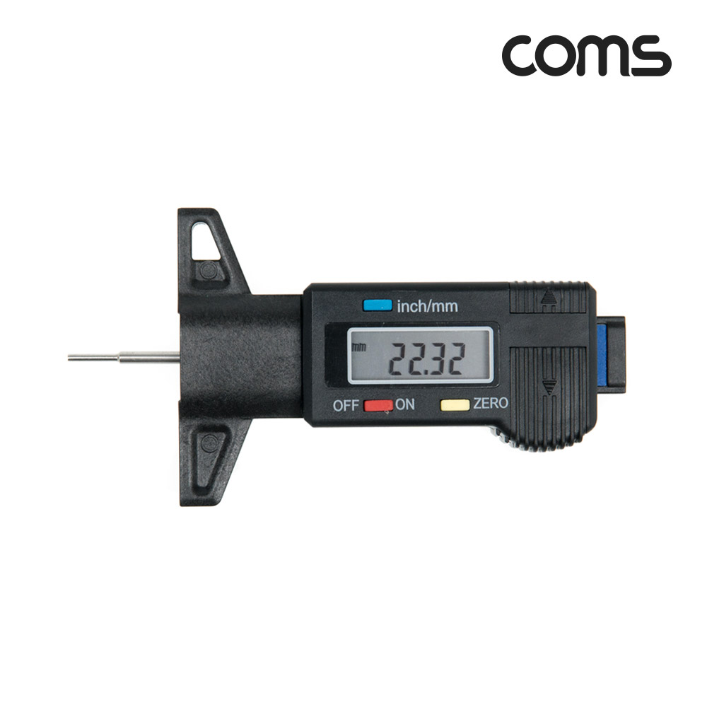 Coms 자동차 타이어 마모 측정기 / 테스터기 / 휴대용 / 깊이 게이지