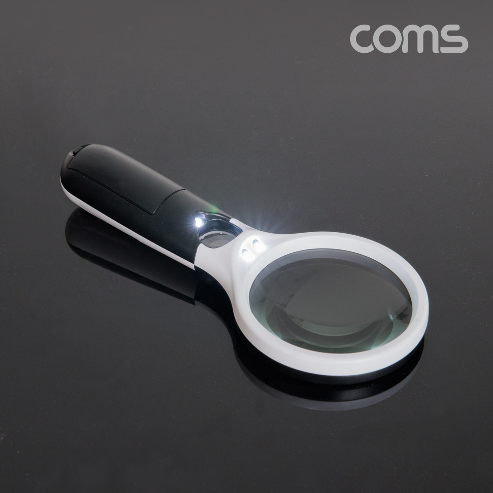 Coms LED 확대경 / 돋보기 / 3LED / 5배 / 5x / 렌즈 70mm, 20mm
