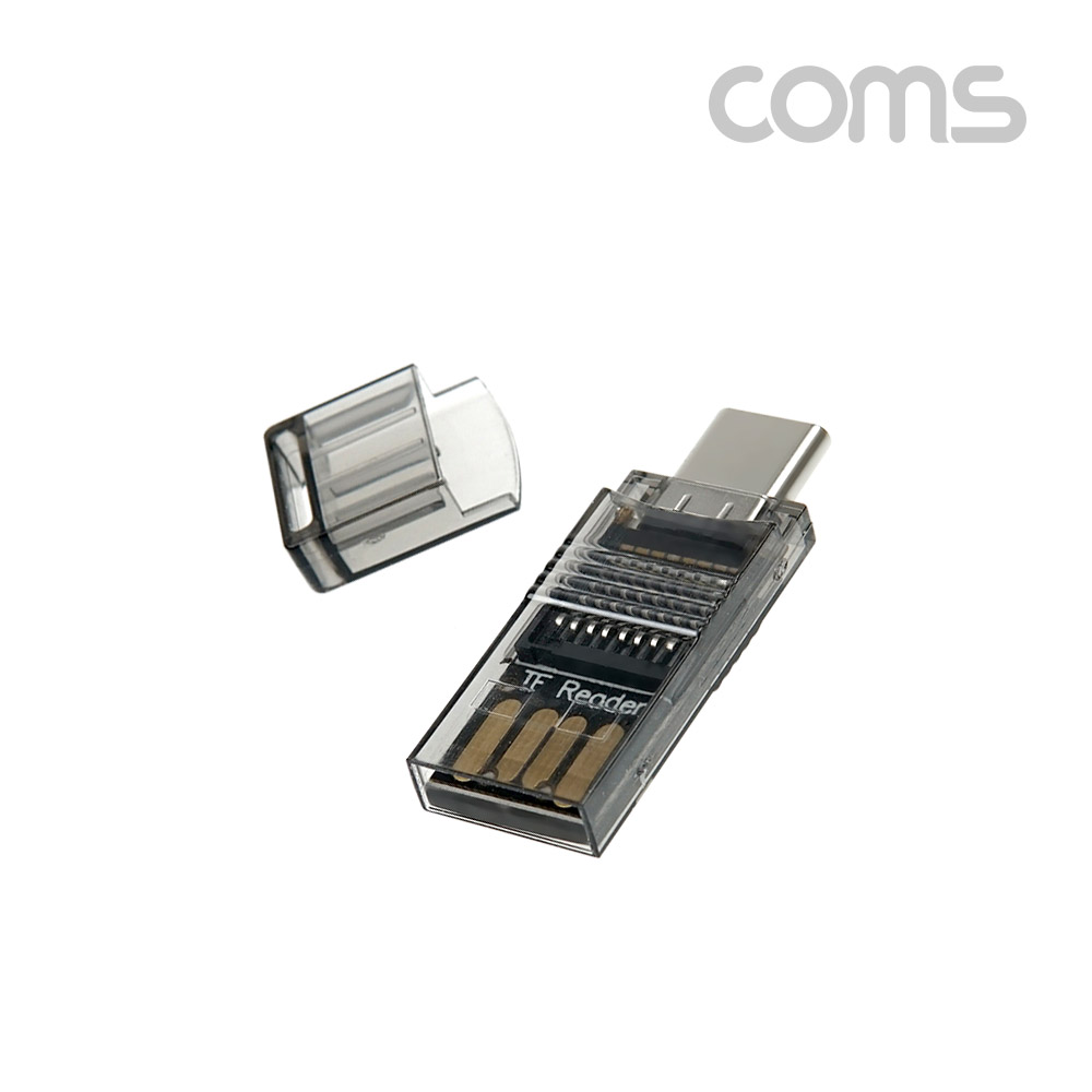 Coms USB 3.1(Type C) 카드리더기(TF 메모리 카드(Micro SD) / USB 2.0 Type A) / USB 카드리더 겸용