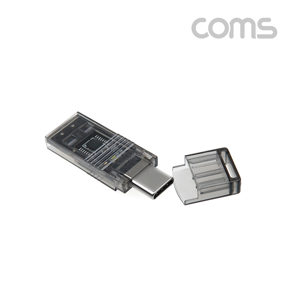 Coms USB 3.1(Type C) 카드리더기(TF 메모리 카드(Micro SD) / USB 2.0 Type A) / USB 카드리더 겸용
