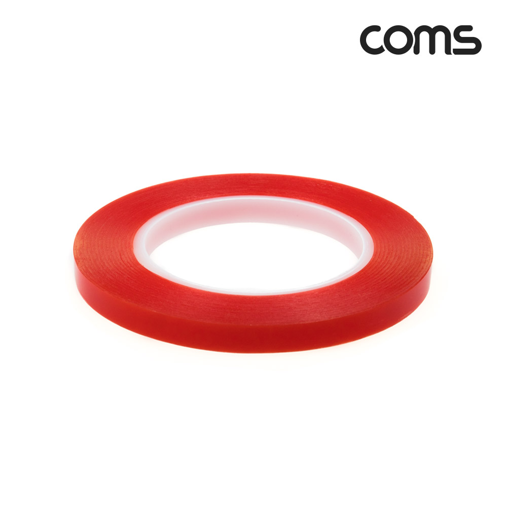 Coms 절연 테이프(Red 비닐) 10mm / 0.13mm x 25m