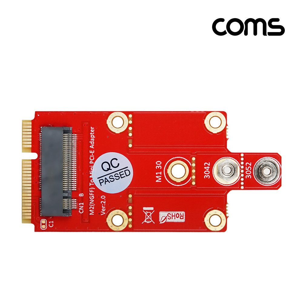 Coms Mini(미니) PCI-E 컨버터, M.2 KEY B(NGFF) WWLAN to mini PCI-E / 노트북