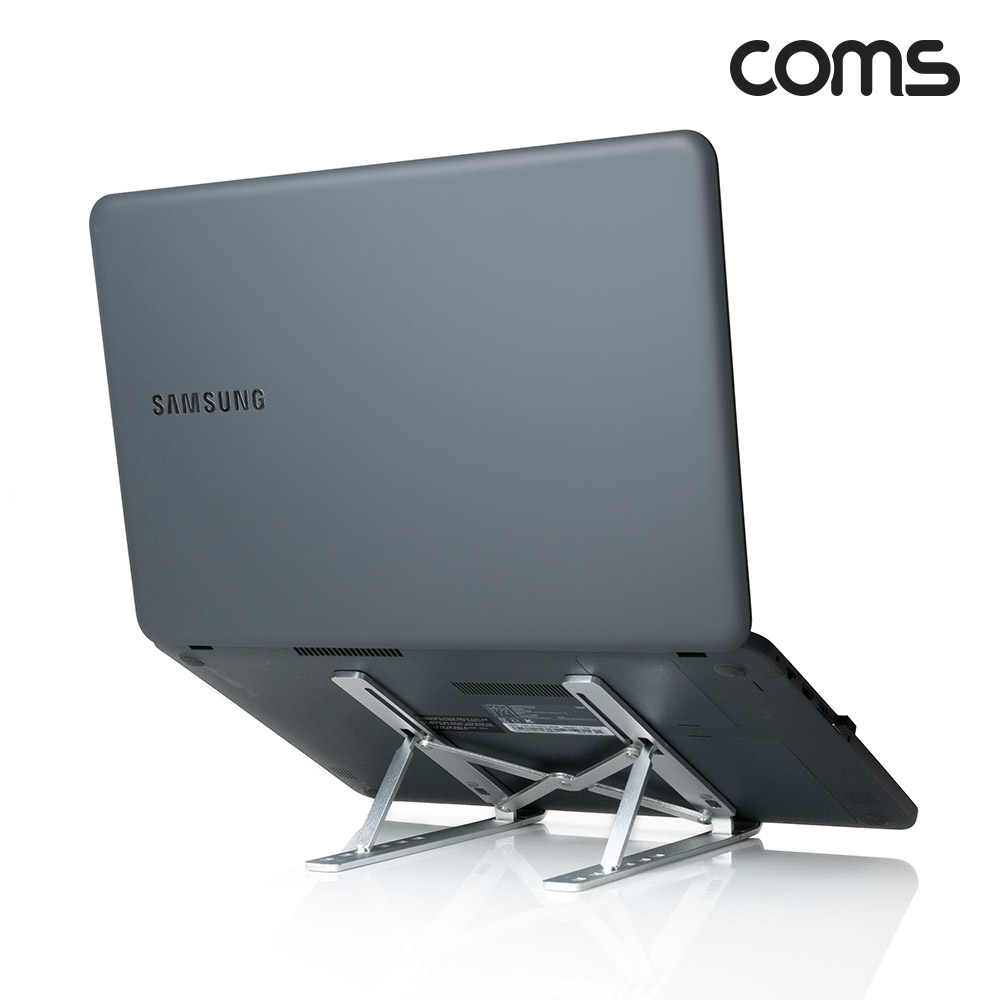 Coms 접이식 알루미늄 노트북 / 태블릿 스탠드 / 거치대 / 6단 각도 조절