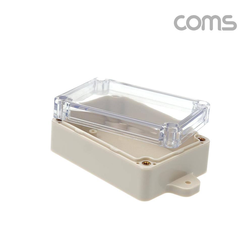 Coms DIY 다용도 플라스틱 생활방수 엔클로저 하드 케이스 충격방지 투명 8.4x5.8x3.4cm 시제품 샘플 보관 및 테스트 간편 조립 PCB 케이스