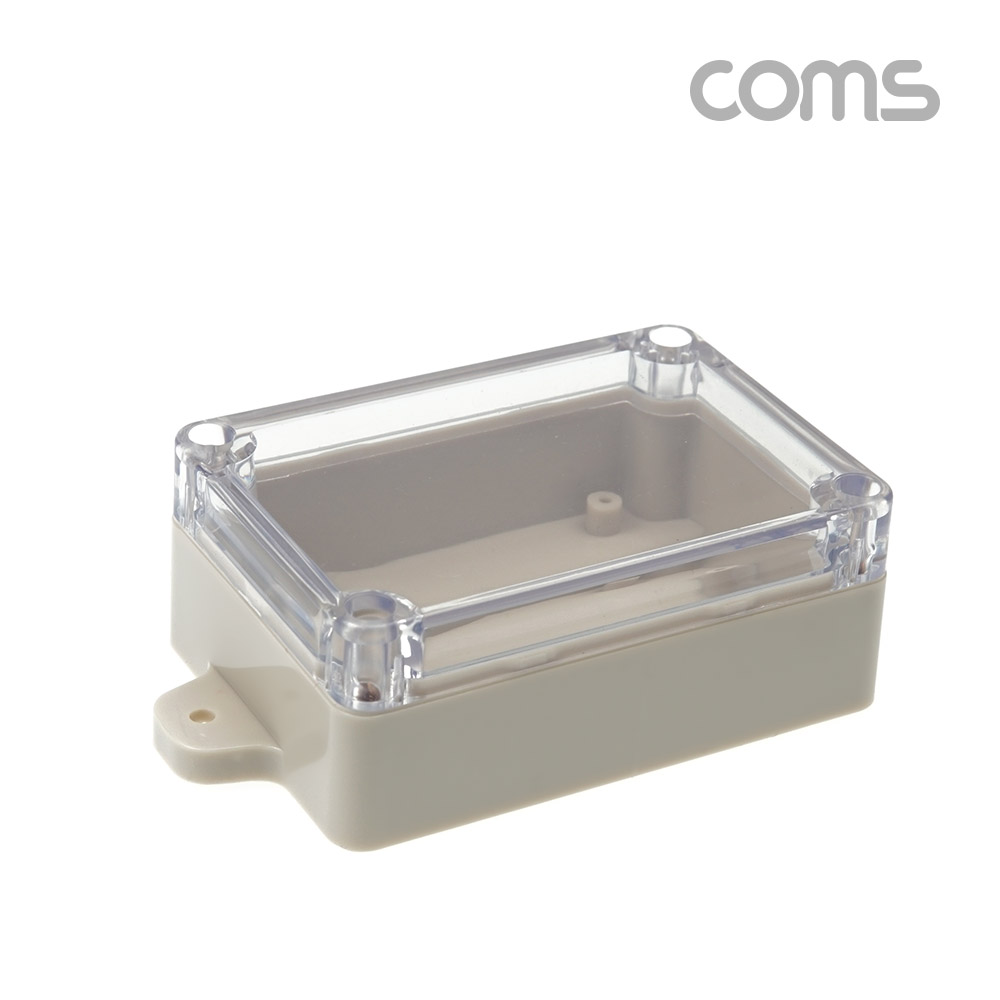 Coms DIY 다용도 플라스틱 생활방수 엔클로저 하드 케이스 충격방지 투명 8.4x5.8x3.4cm 시제품 샘플 보관 및 테스트 간편 조립 PCB 케이스