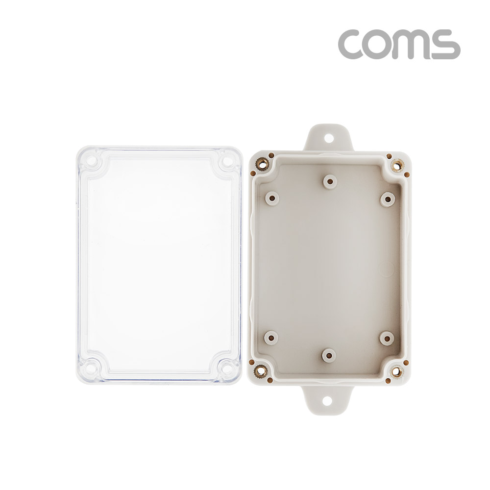 Coms DIY 다용도 플라스틱 생활방수 엔클로저 하드 케이스 충격방지 투명 8.4x5.8x3.4cm 시제품 샘플 보관 및 테스트 간편 조립 PCB 케이스