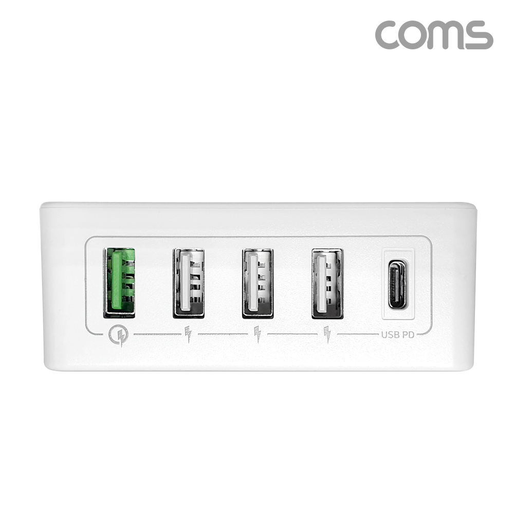 Coms 나비 고속 멀티충전기(NV17-MC550P) 5포트, 60W, PD지원