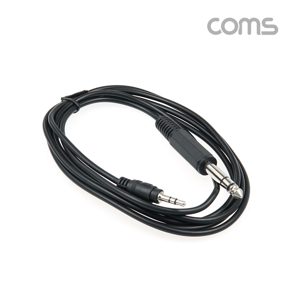 Coms 스테레오 케이블 (3.5 3극 M/6.5 3극 M) 1.8M / stereo