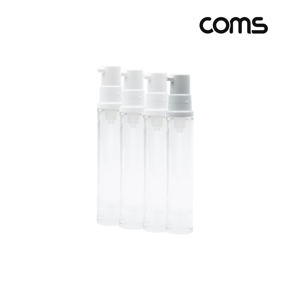 Coms 3 in 1 회전형 멀티 보틀, 화장품 디스펜서, 공병용기(여행,캠핑,기내용), 12ml x 3