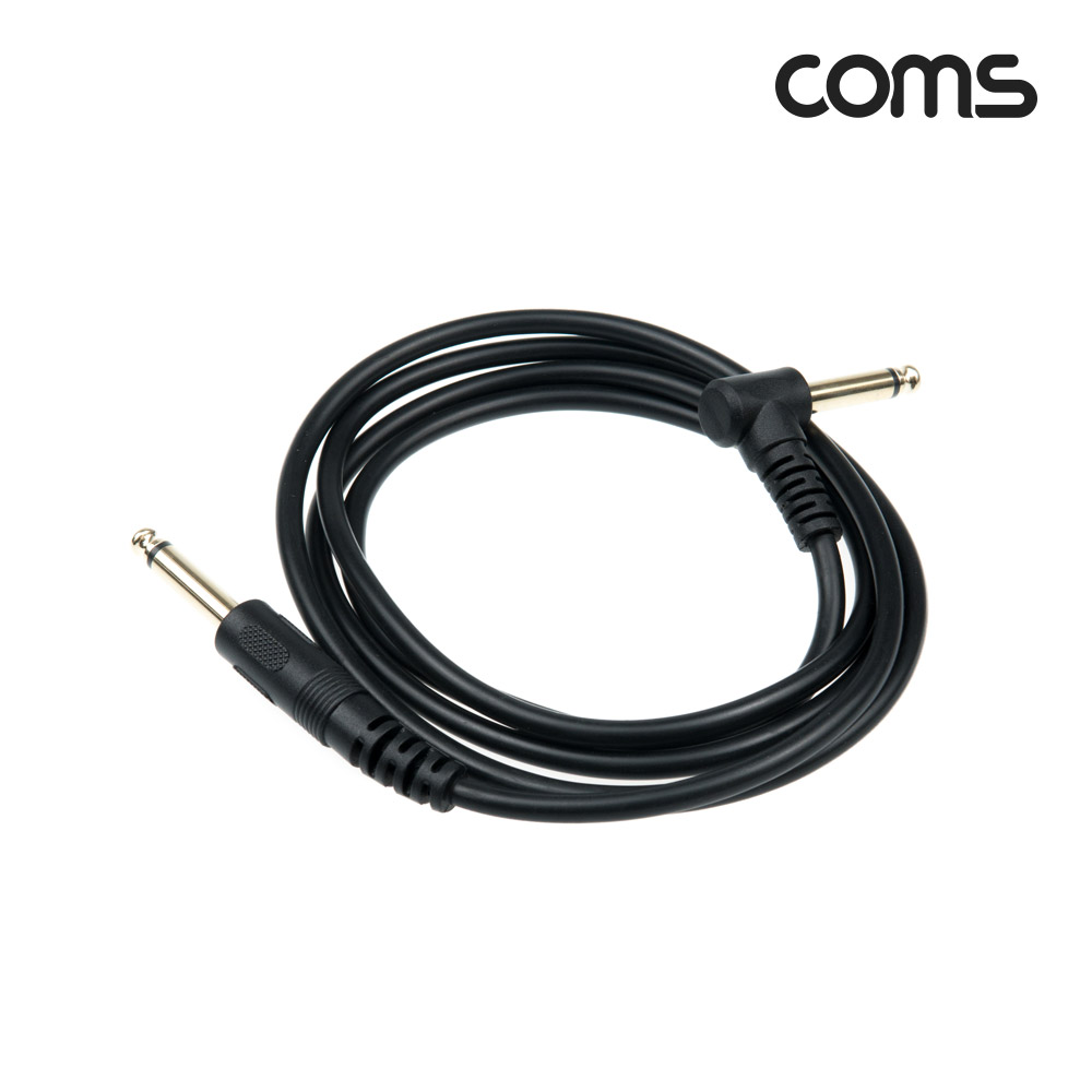 Coms 모노 케이블 6.5(6.3), Male, M/M, 한쪽꺾임, 1.5M, Mono