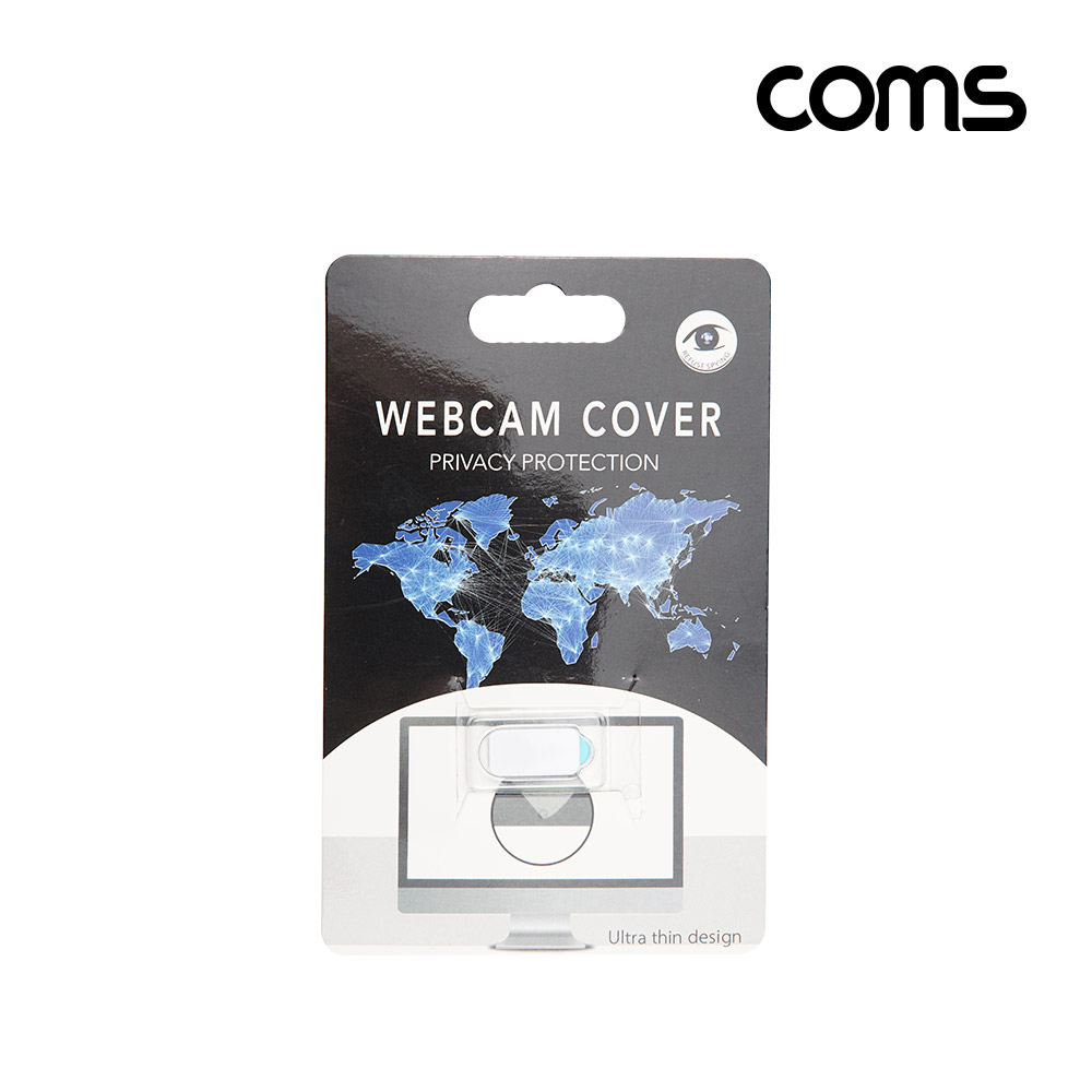 Coms 캠(Web Cam) 슬라이딩 커버 White, 프라이버시(사생활보호), 웹 캠 커버, 카메라 커버