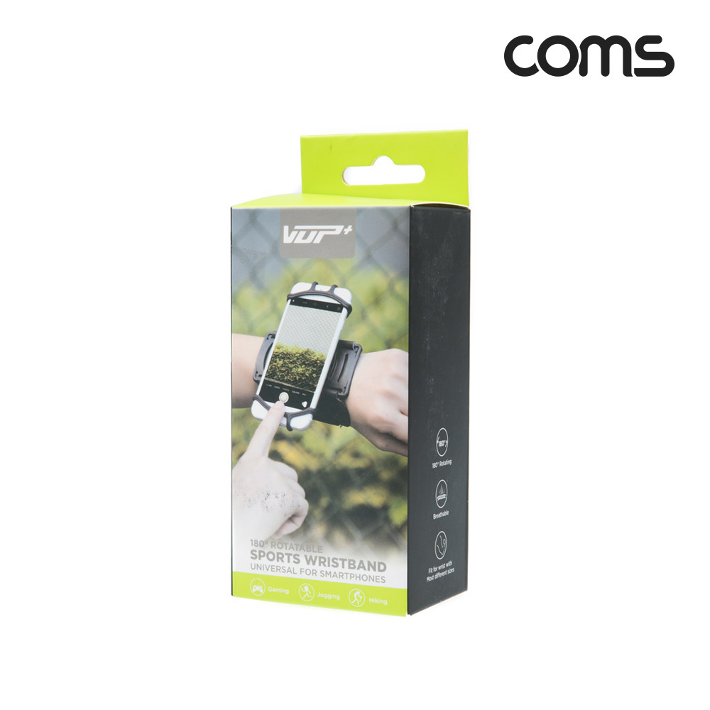 Coms 스마트폰 손목밴드, 스포츠 레저, 180도 회전