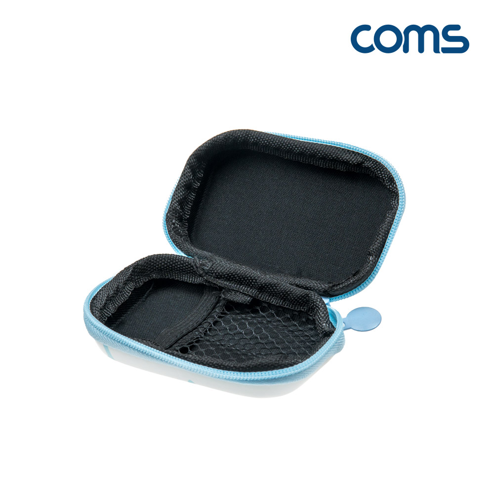 Coms 다용도 파우치, 소형, 미니, 케이스, 포켓, 휴대용, 그물망 수납, 충격 흡수(방지), (개인소지품, 케이블 등 보관 및 휴대)