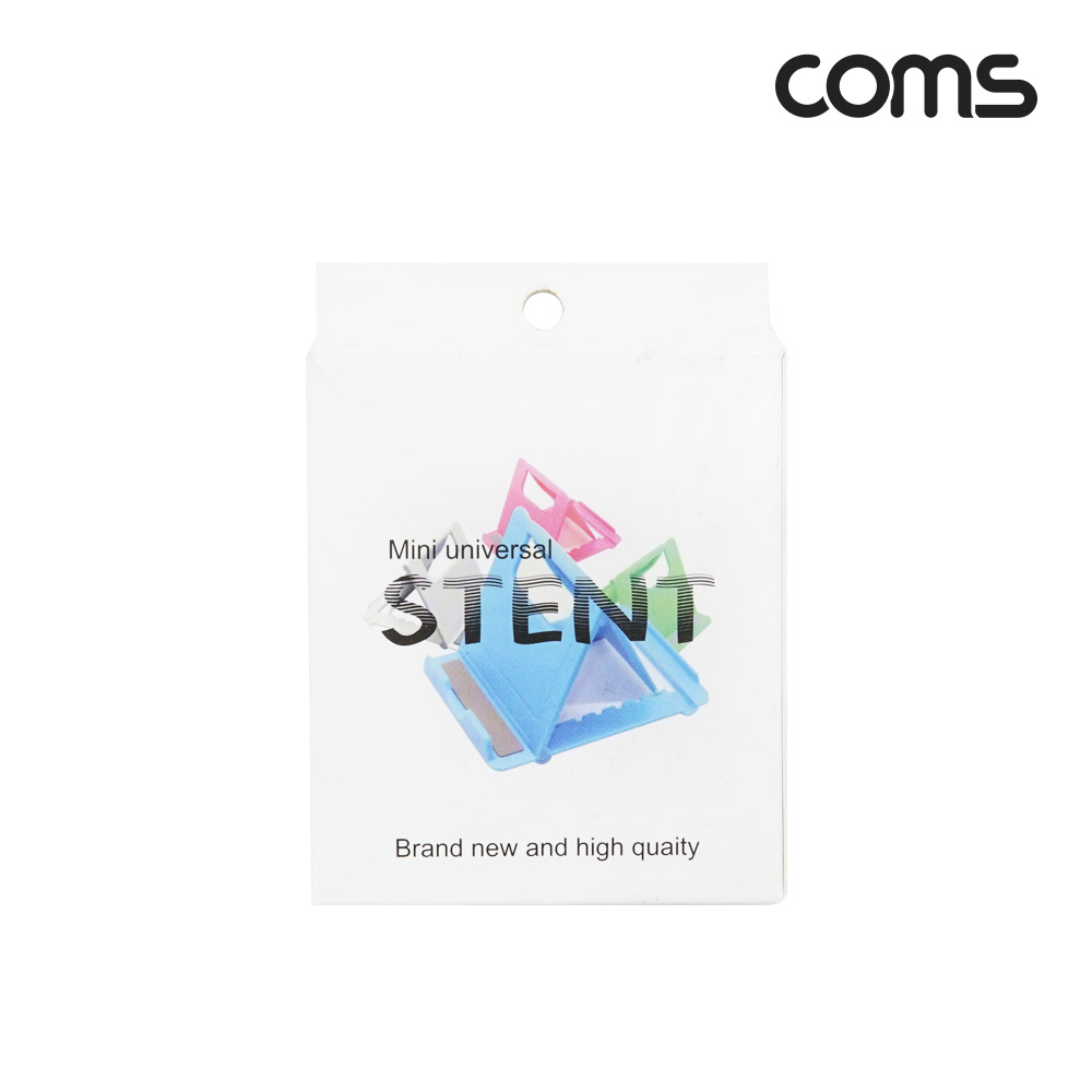 Coms 스마트폰 거치대(폴더접이식), 탁상용, 책상거치, 휴대용, 스탠드, Black