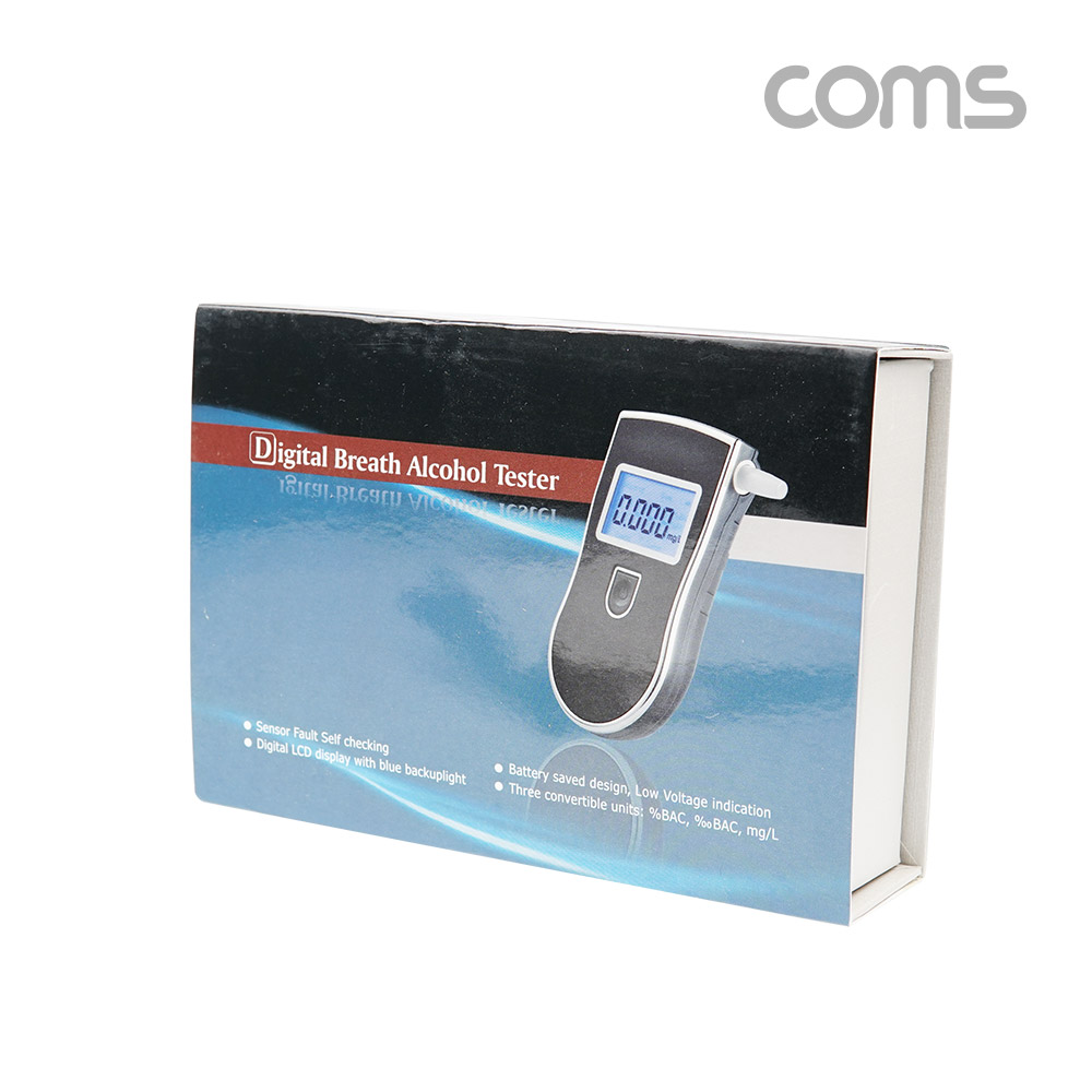 Coms 음주측정기 0.00~0.1.990% BAC(단위 변경 가능)
