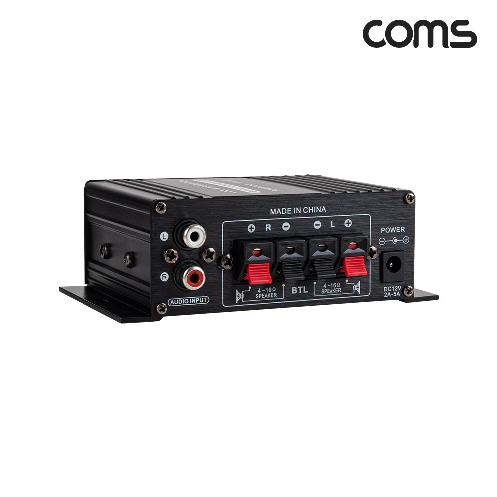 Coms Hi-Fi 오디오 앰프 RMS Power(20W x2), 12V-2A 아답터 포함
