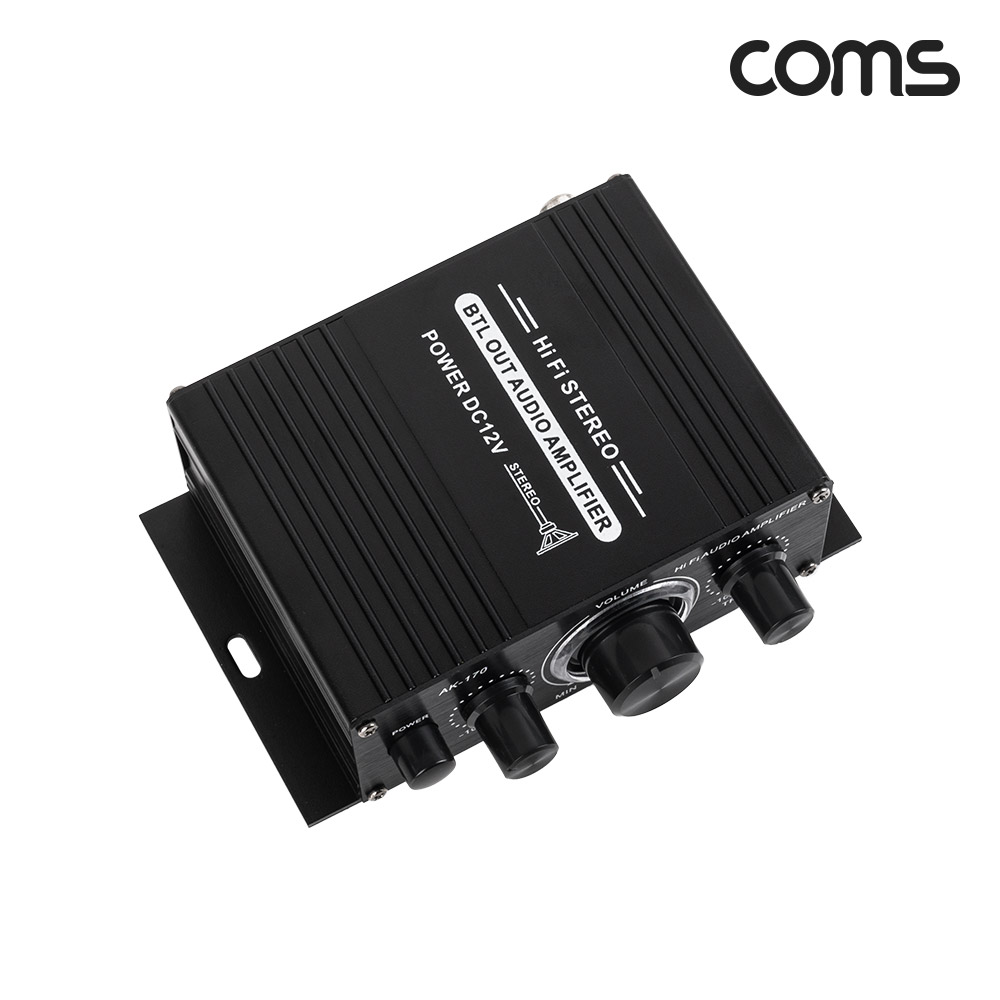 Coms Hi-Fi 오디오 앰프 RMS Power(20W x2), 12V-2A 아답터 포함
