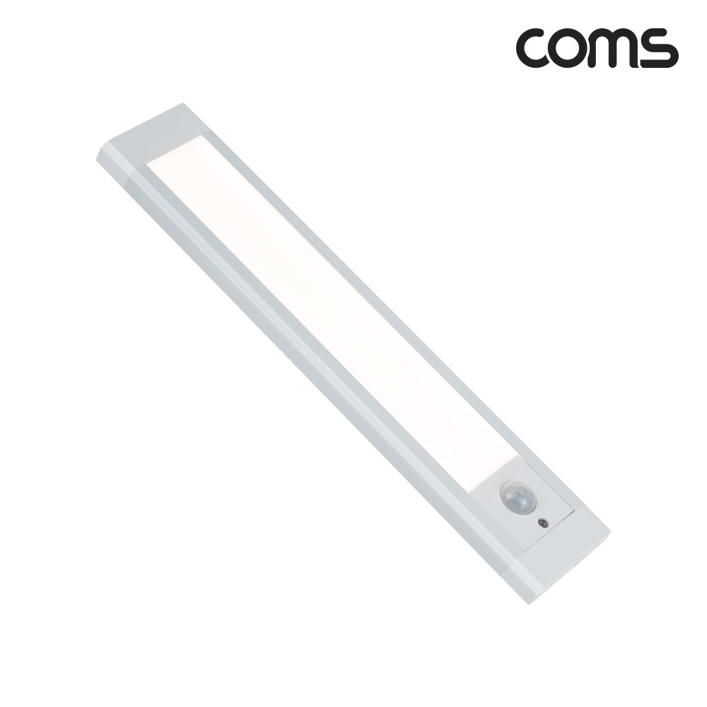 Coms 충전식 모션센서 LED 라이트 6000K 주광색 20cm, 모션(동작)감지 센서등, 간접조명, 천장, 벽면 설치(실내 다용도 가정,사무용), 램프(랜턴)