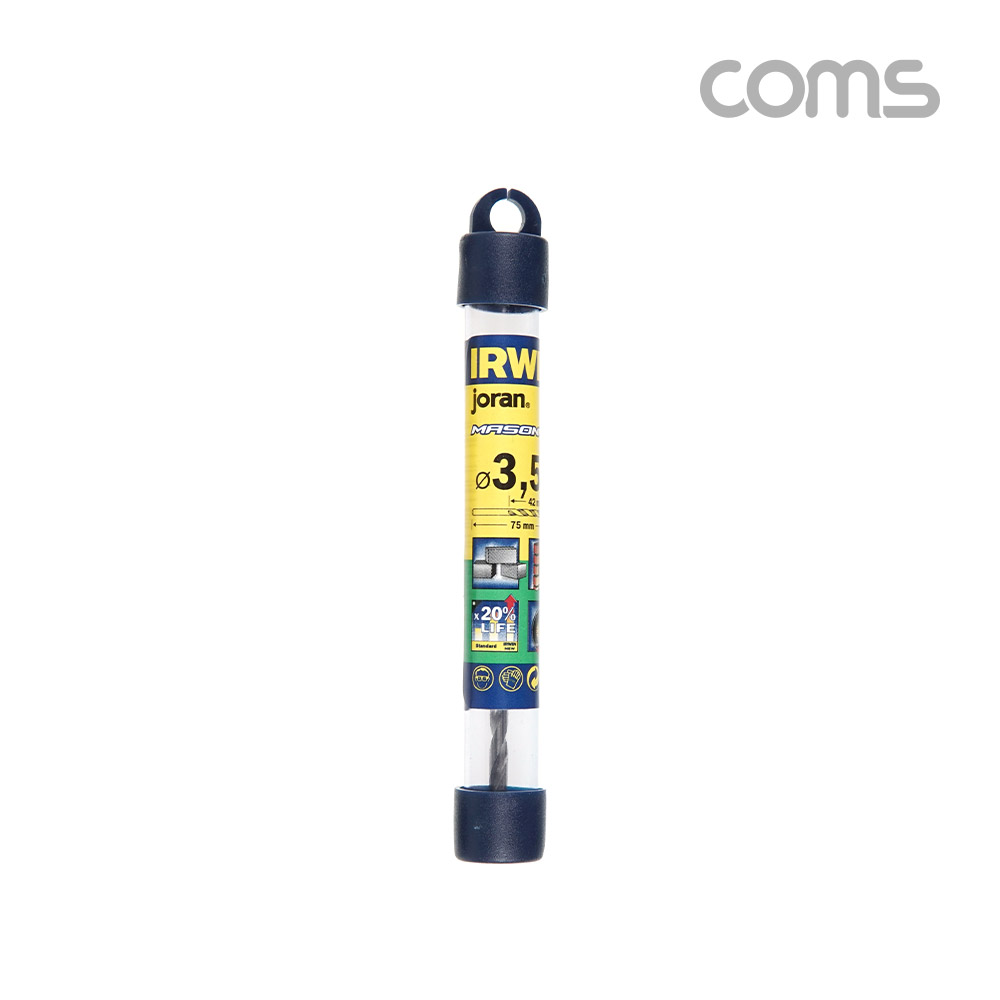 Coms 조란 JORAN 콘크리트 드릴 비트, 3.5Ø x 75mm,해머 함마 비트 드릴날 콘기리 전동드릴