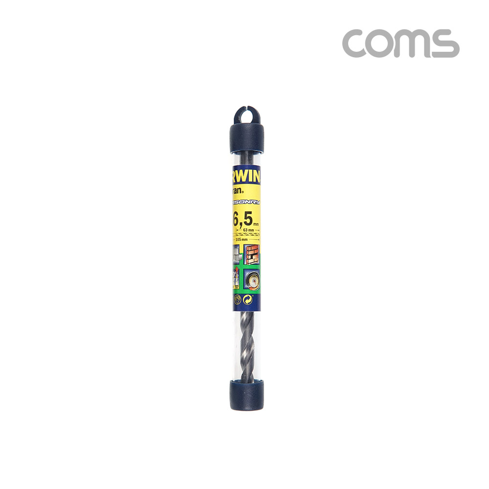 Coms 조란 JORAN 콘크리트 드릴 비트, 6.5Ø x 105mm, 해머 함마 비트 드릴날 콘기리 전동드릴