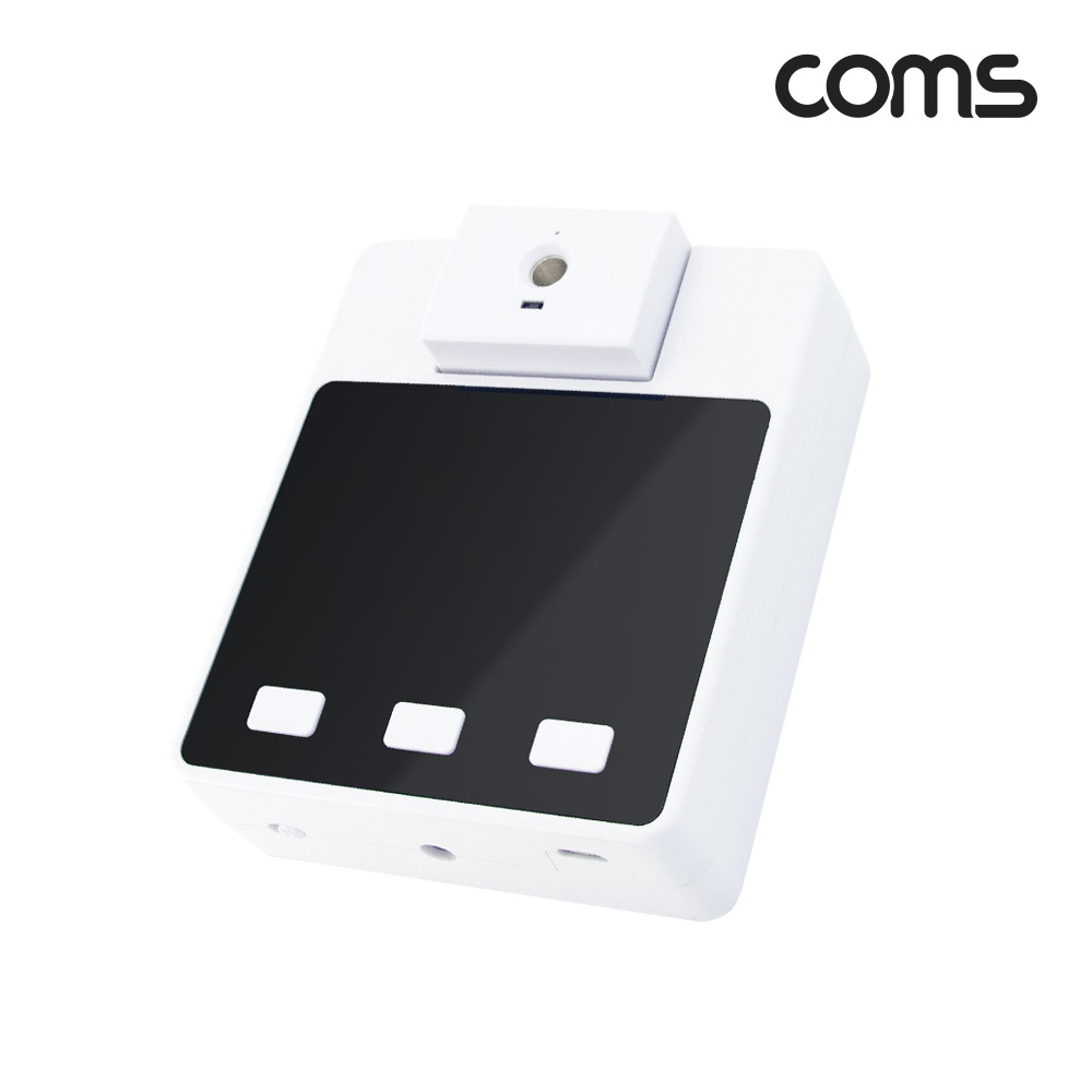 Coms 비접촉 적외선 측정 온도계, AA건전지 3개 사용, 18650 배터리 호환, 회전센서, 한국어 음성안내, LED 화면 디스플레이, 삼각대 거치 가능(별매)