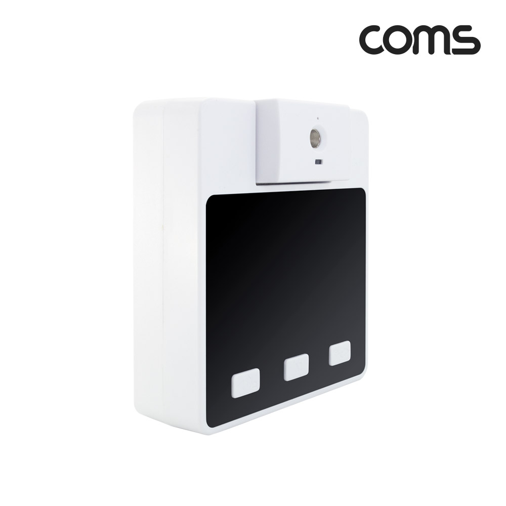 Coms 비접촉 적외선 측정 온도계, AA건전지 3개 사용, 18650 배터리 호환, 회전센서, 한국어 음성안내, LED 화면 디스플레이, 삼각대 거치 가능(별매)