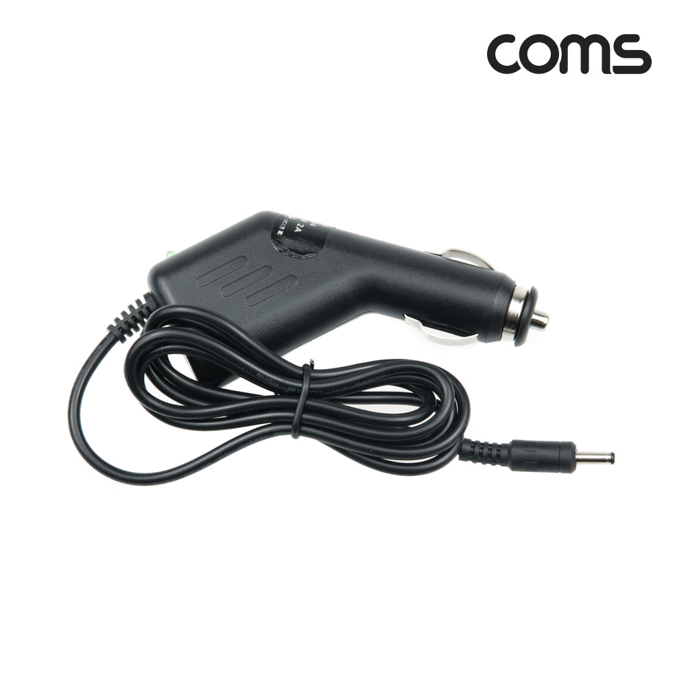 Coms 차량용 시가잭(시거잭) 충전 케이블(DC 5V/2A), 외경 3.5/내경1.35