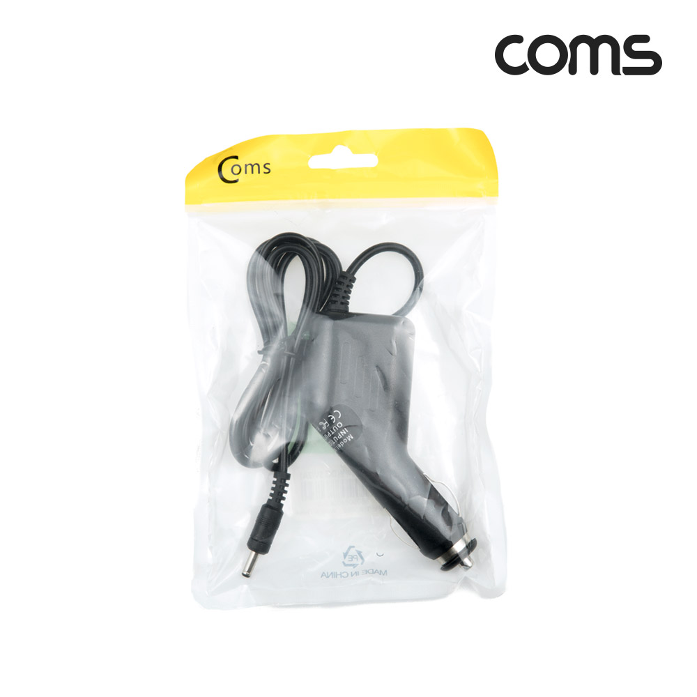 Coms 차량용 시가잭(시거잭) 충전 케이블(DC 5V/2A), 외경 3.5/내경1.35