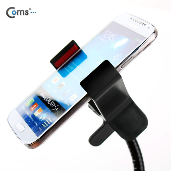 Coms 스마트폰 거치대, 탁상/침대 거치, 집게형/Black