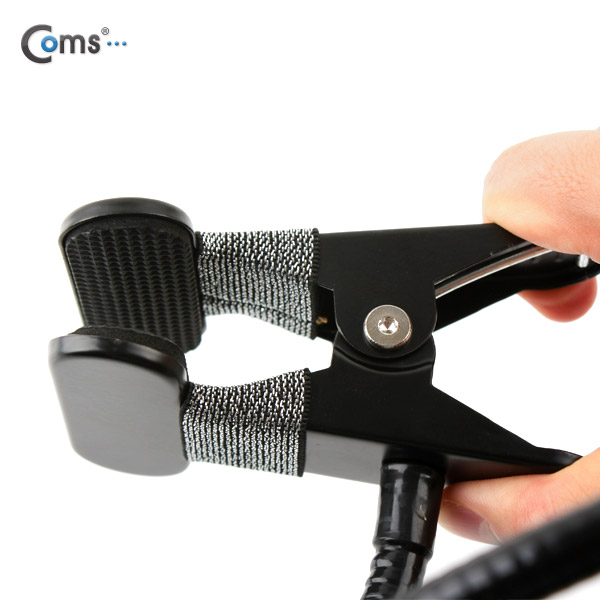 Coms 스마트폰 거치대, 탁상/침대 거치, 집게형/Black