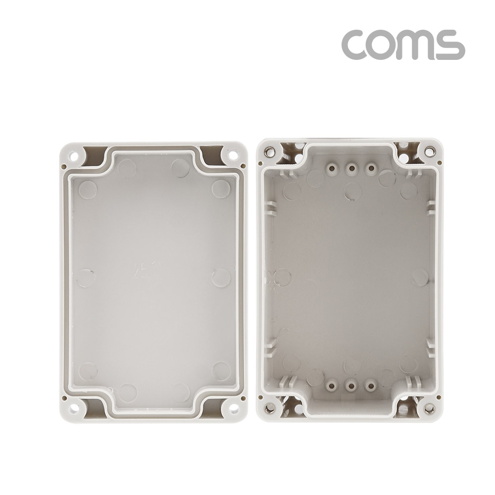 Coms DIY 다용도 플라스틱 생활방수 엔클로저 케이스 회색 12x8x 6cm 시제품 샘플 보관 및 테스트 간편 조립 PCB 케이스