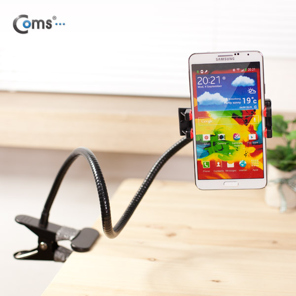 Coms 스마트폰 거치대, 탁상/침대 거치, Black