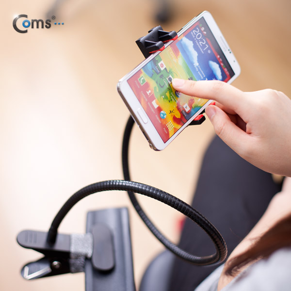 Coms 스마트폰 거치대, 탁상/침대 거치, Black