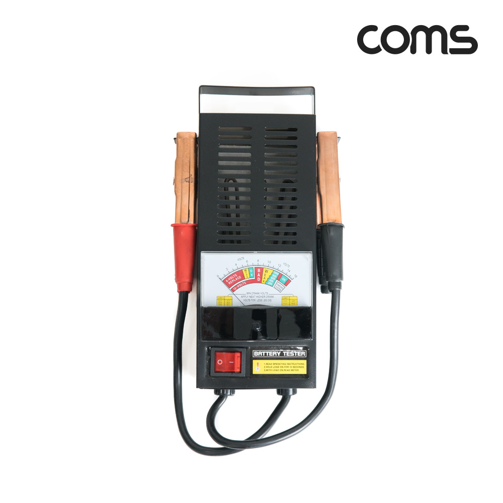Coms 차량 배터리 테스터기 아날로그형, 자동차 배터리 전압측정 테스트 진단기, 6V 12V